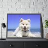 93855-47.jpg Dog on the Beach Framed Poster