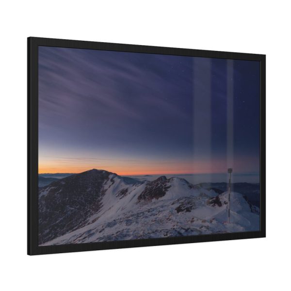 Snow Covered Ciucas Peak Framed Poster