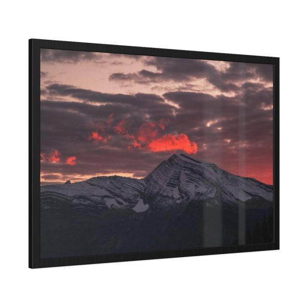 93855-477.jpg Mountain Under Cloudy Skies at Daytime Framed Poster