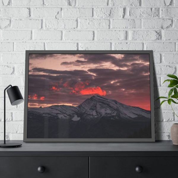 93855-479.jpg Mountain Under Cloudy Skies at Daytime Framed Poster