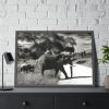 93855-495.jpg Mother and Baby Elephant on the Road Framed Poster