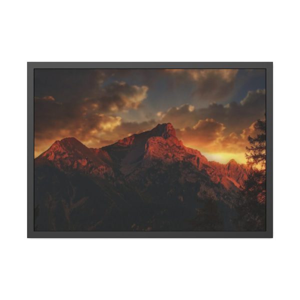 93855-516.jpg Mountain and Colors in the Sky Framed Poster