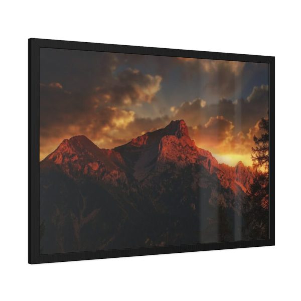 93855-517.jpg Mountain and Colors in the Sky Framed Poster