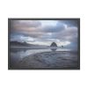Misty View of the Mountain and Beach Framed Poster