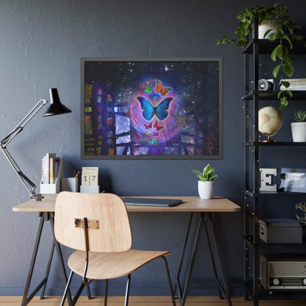 93855-54.jpg Butterfly Abstract Colorful Design Framed Poster