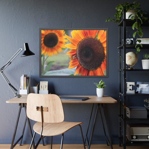 93855-546.jpg Colorful Orange Sunflower Framed Poster