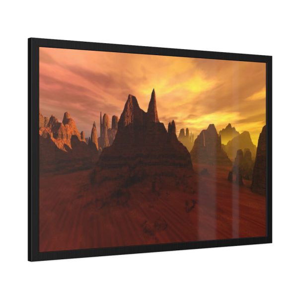 93855-561.jpg Desert, Mountains and Sky Framed Poster