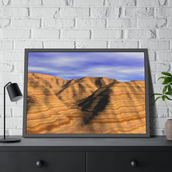 93855-567.jpg Mountains, Sand and Dune Framed Poster