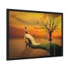 93855-569.jpg Woman in Desert on the Sand Framed Poster