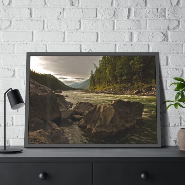 93855-583.jpg Creek River in the Forest Framed Poster