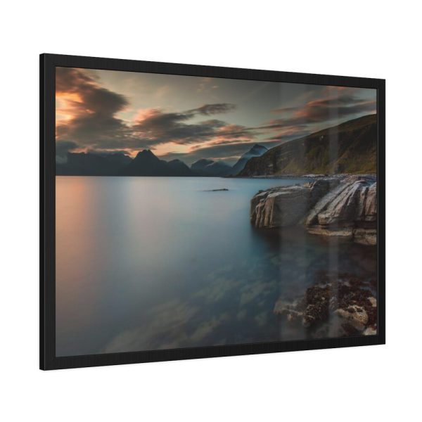 93855-589.jpg Sunset Among the Mountains Framed Poster