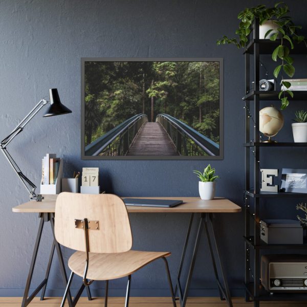 Bridge in the Forest Framed Poster
