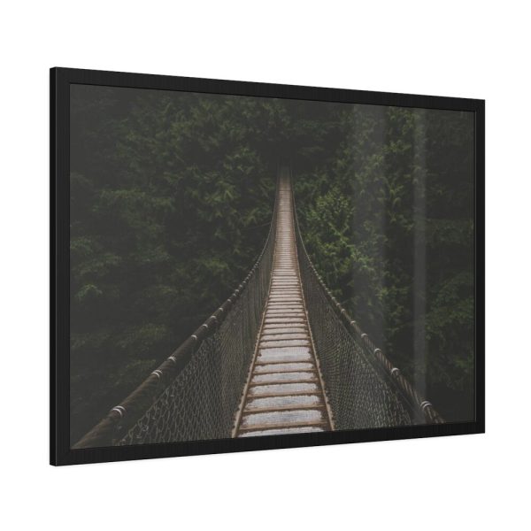 93855-629.jpg Bridge Leading to a Dense Forest Framed Poster