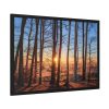 93855-649.jpg Forest Landscape with Sun and Trees Framed Poster