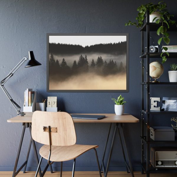 93855-662.jpg Trees and Forest in the Fog Framed Poster