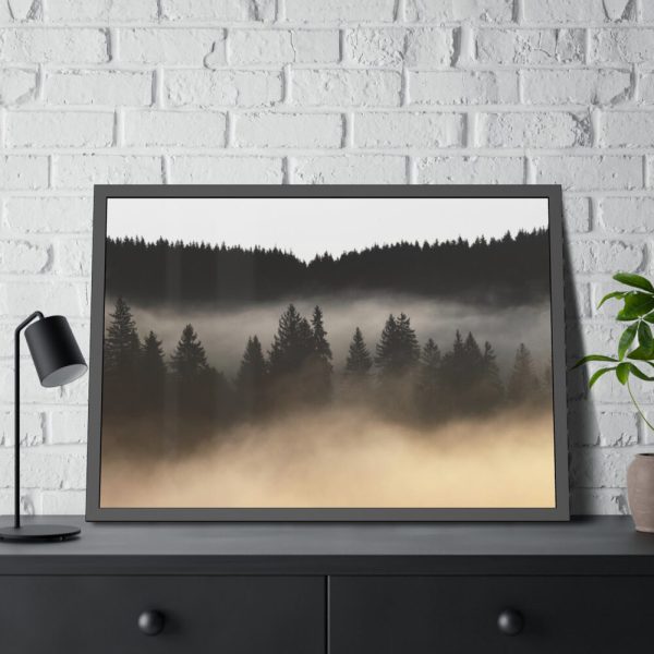 93855-663.jpg Trees and Forest in the Fog Framed Poster