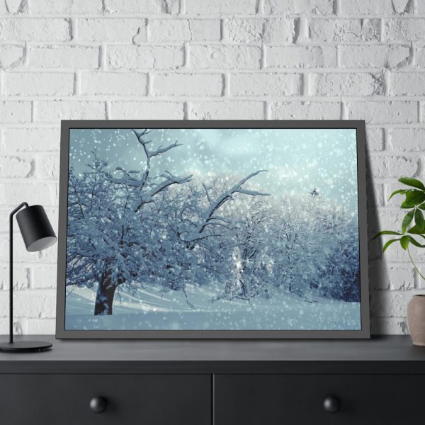 93855-667.jpg Forest Covered with Snow Framed Poster
