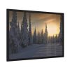 93855-669.jpg Dawn and Winter in the Forest Framed Poster