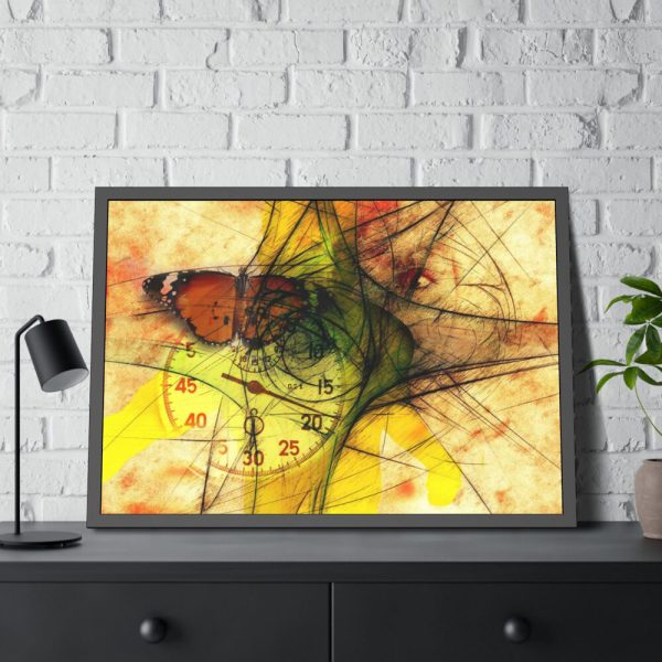 93855-67.jpg Butterfly Stopwatch Eye Face Poster