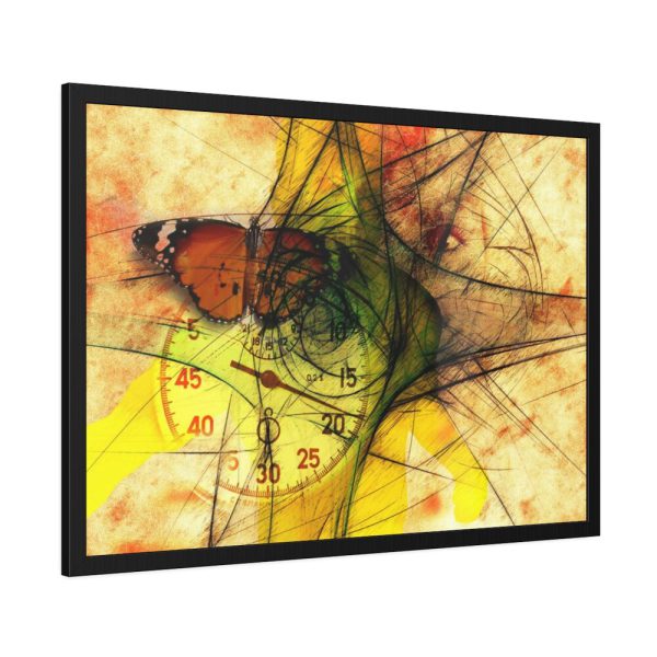 Butterfly Stopwatch Eye Face Framed Poster