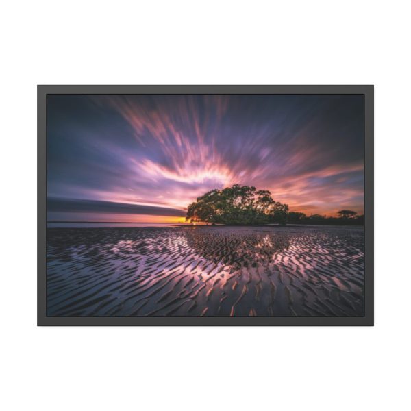 93855-736.jpg Waves Reflection and Sunrise Framed Poster