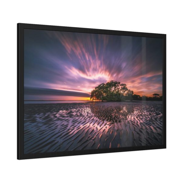 93855-737.jpg Waves Reflection and Sunrise Framed Poster