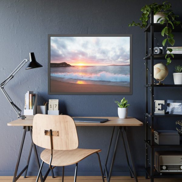 93855-754.jpg Pacific Coast Sunset at Monterey, California Framed Poster