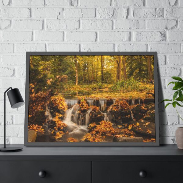 93855-763.jpg Waterfall Autumn Framed Poster