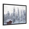 93855-773.jpg Snowfall on Trees Framed Poster