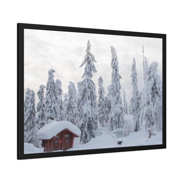 93855-773.jpg Snowfall on Trees Framed Poster