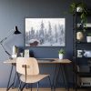 93855-774.jpg Snowfall on Trees Framed Poster