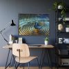 93855-78.jpg Butterfly on Collage Rings Framed Poster