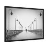 93855-808.jpg Rain on the Promenade in Black and White Framed Poster