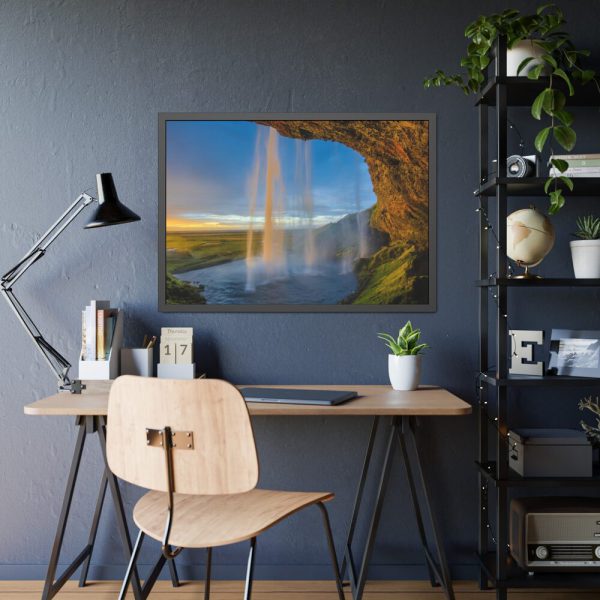 93855-825.jpg Waterfall on a Cave Framed Poster