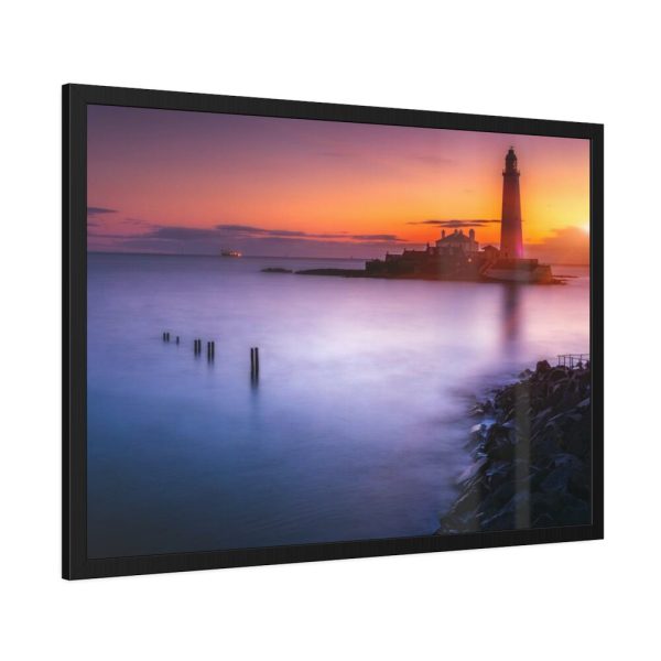 Lighthouse in the Dusk Framed Poster