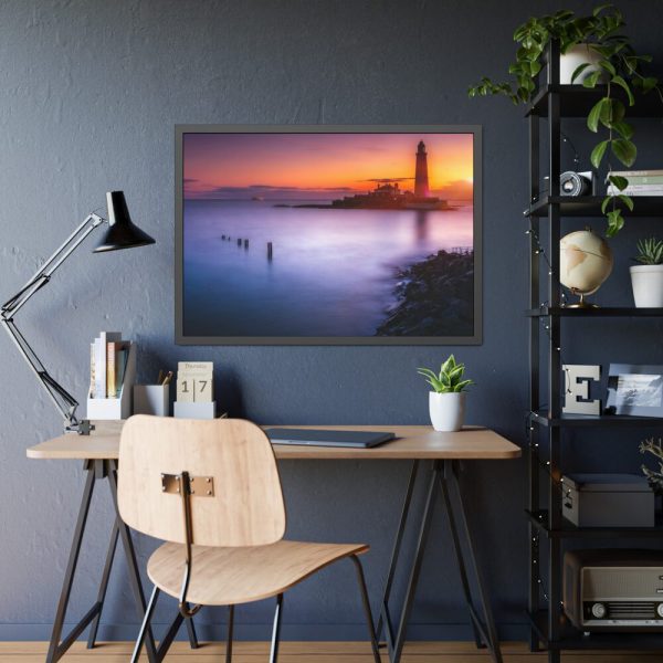 Lighthouse in the Dusk Framed Poster