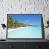 93855-874.jpg Sunny Beach With Palm Tree Framed Poster