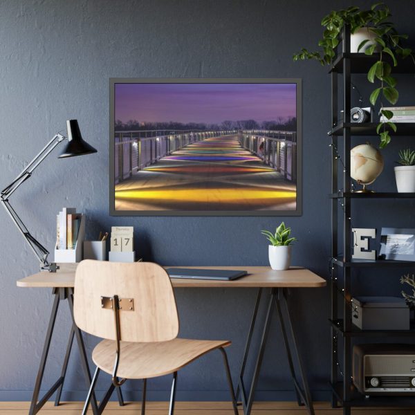 93855-905.jpg Bridge in the Colors of the Rainbow Framed Poster