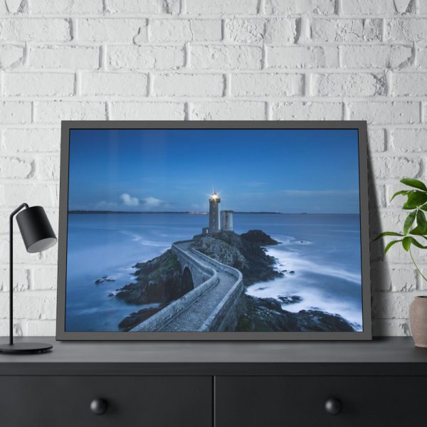 Lighthouse on the Rock Framed Poster