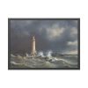 Eddystone Lighthouse by Anton Melbye Framed Poster