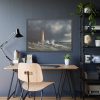 Eddystone Lighthouse by Anton Melbye Framed Poster