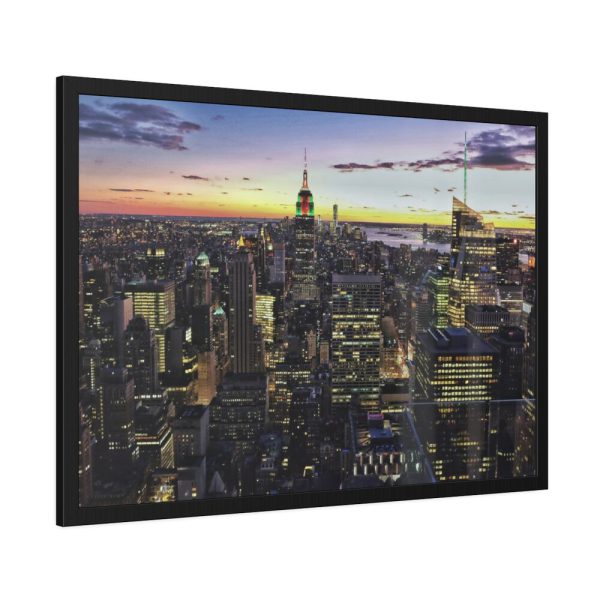 City Building in the Evening Framed Poster
