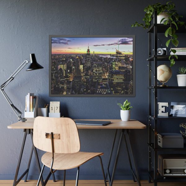 City Building in the Evening Framed Poster
