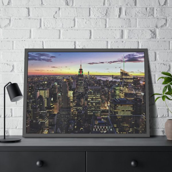 City Building in the Evening Framed Poster
