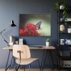 93855-94.jpg Butterfly on Red Flower Framed Poster
