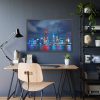 93855-945.jpg Light Building in the Night Framed Poster