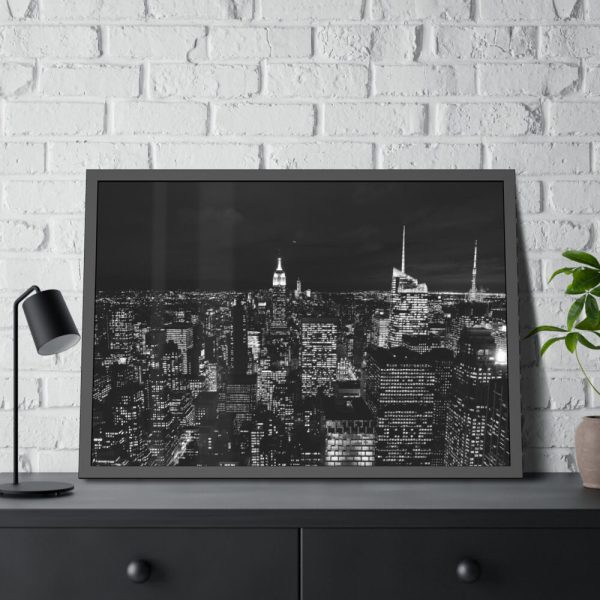 93855-958.jpg Black and White urban City Framed Poster