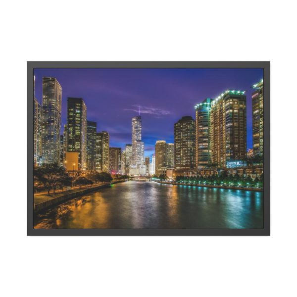 93855-975.jpg Chicago Illinois River Water Reflections Framed Poster