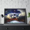 93855-994.jpg Lighthouse Sea Water Illustration Framed Poster