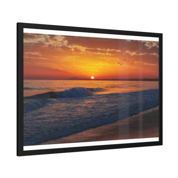 93855-996.jpg Sunrise, Ocean and Wave Framed Poster